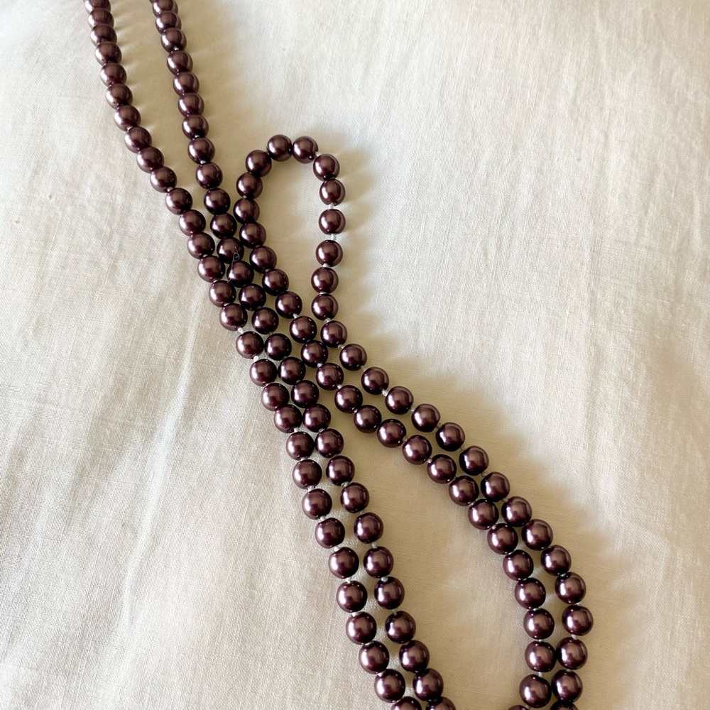 Unique Vintage Chocolate Brown Pearl Necklace